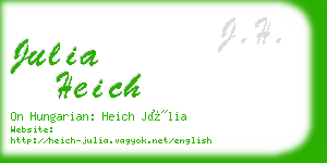 julia heich business card